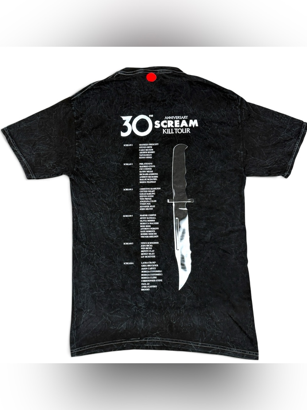 NWOT Scream Movies 30th Anniversary Tour T Shirt REPRINT Size Small
